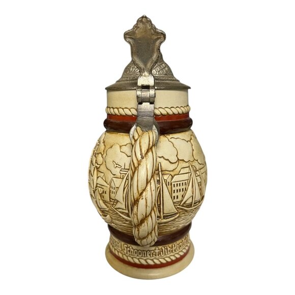 Vintage Avon Collectors Beer Stein with Pewter Lid – Nautical Ship Design - Picture 2 of 8